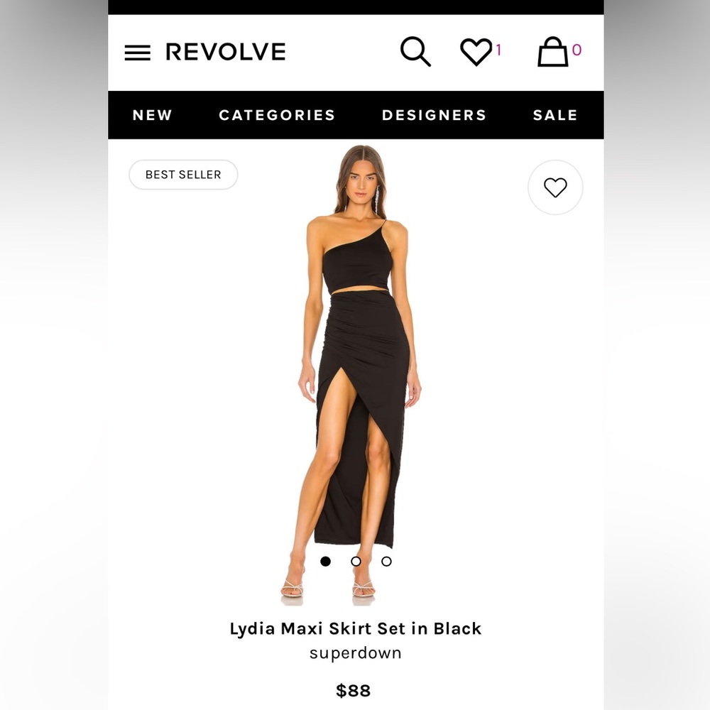 Superdown Lydia Maxi Skirt Set in Black